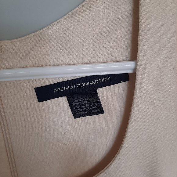 French Connection cream dress sz 4 - Picture 2 of 8